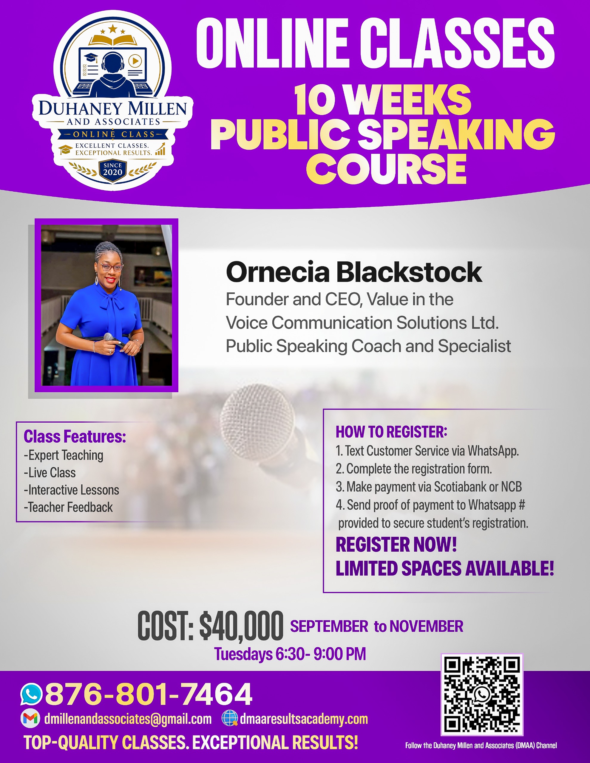DMA² Public Speaking Course Flyer